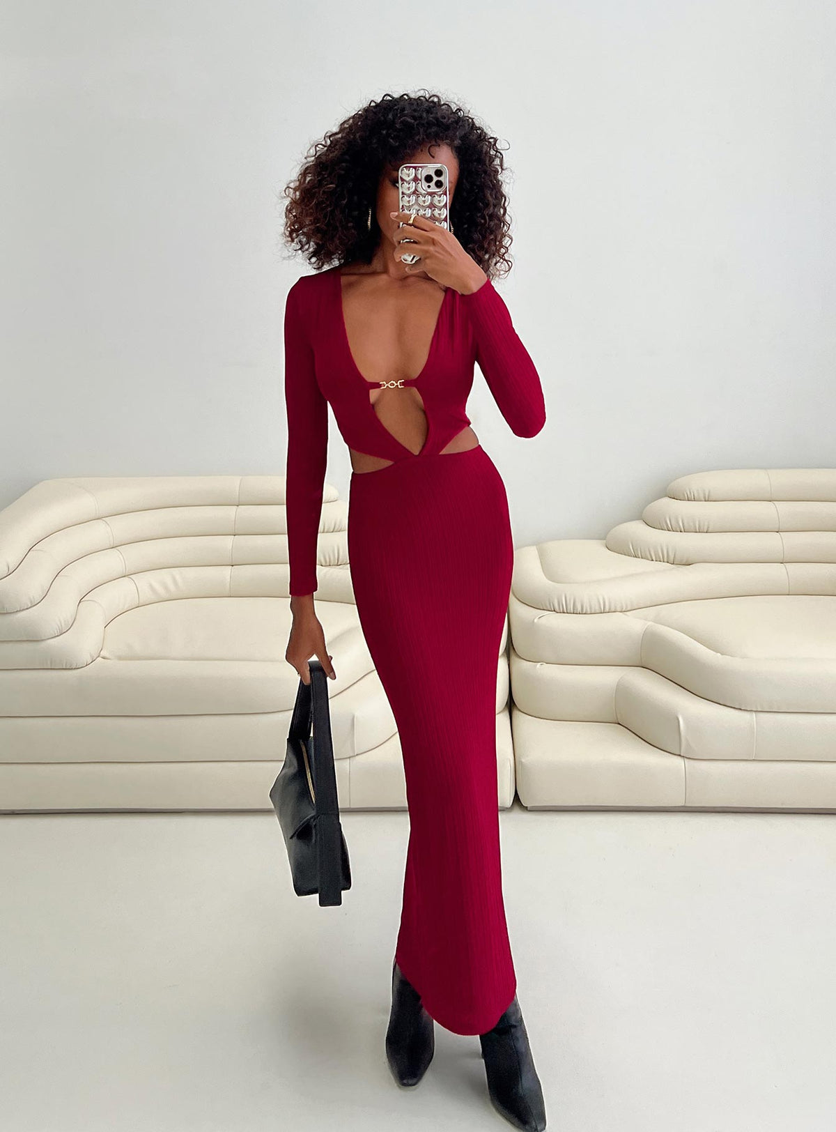 Everton Maxi Dress Burgundy