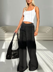 Summits Flared Track Pants Washed Black