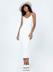 Shaniah Midi Dress White