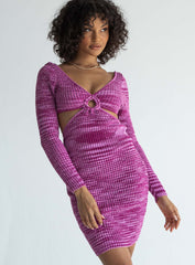 Lucia Cut Out Mini Dress Purple