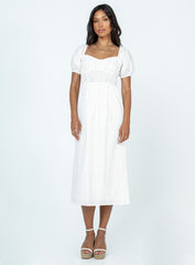 Avianna Midi Dress White