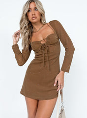 Stassie Mini Dress Brown