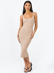 Louis Midi Dress Beige