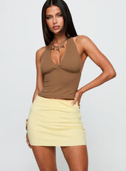 Karley Low Waist Mini Skirt Lemon
