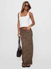 Saffrone Maxi Skirt Leopard