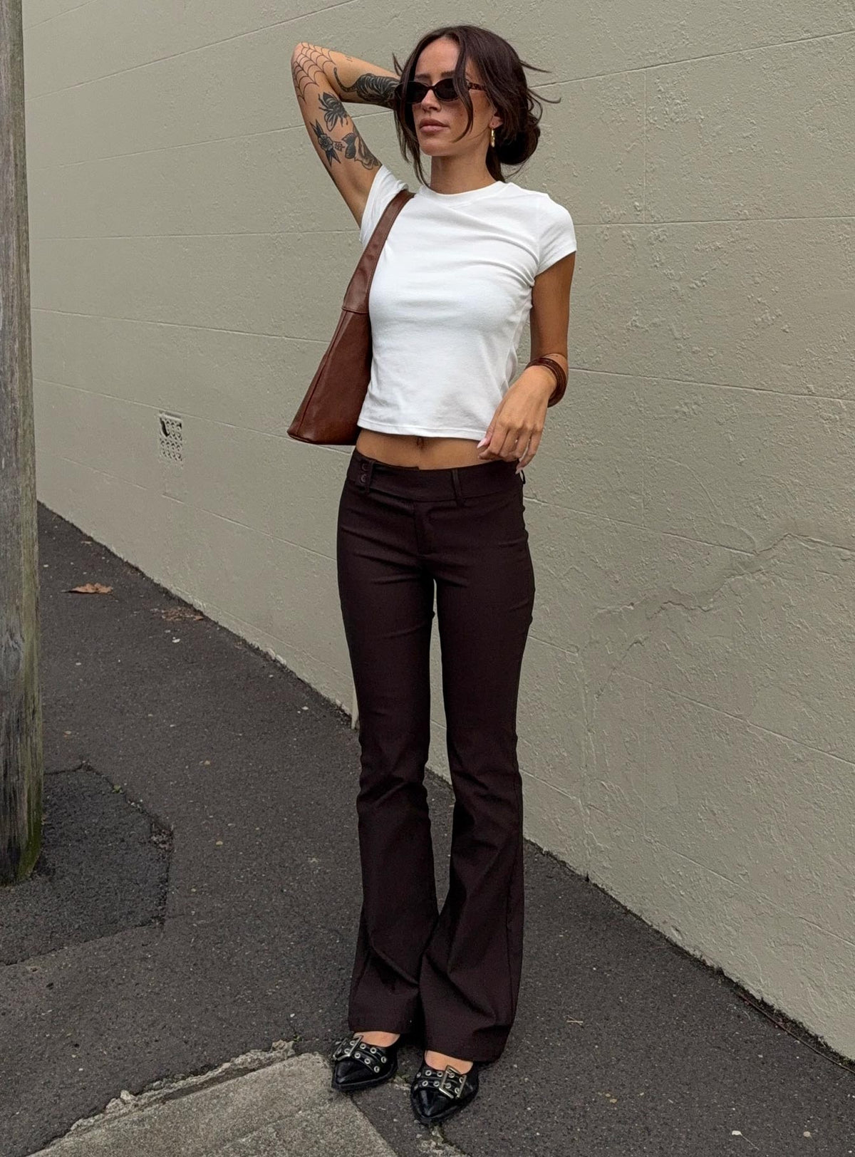 Kinkirk Flared Pants Chocolate