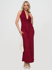 Corzetti Maxi Dress Burgundy
