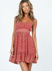 The Bonnie Mini Dress Maroon