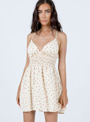 Roza Mini Dress Beige