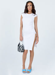 Don't Blame Me Midi Dress White