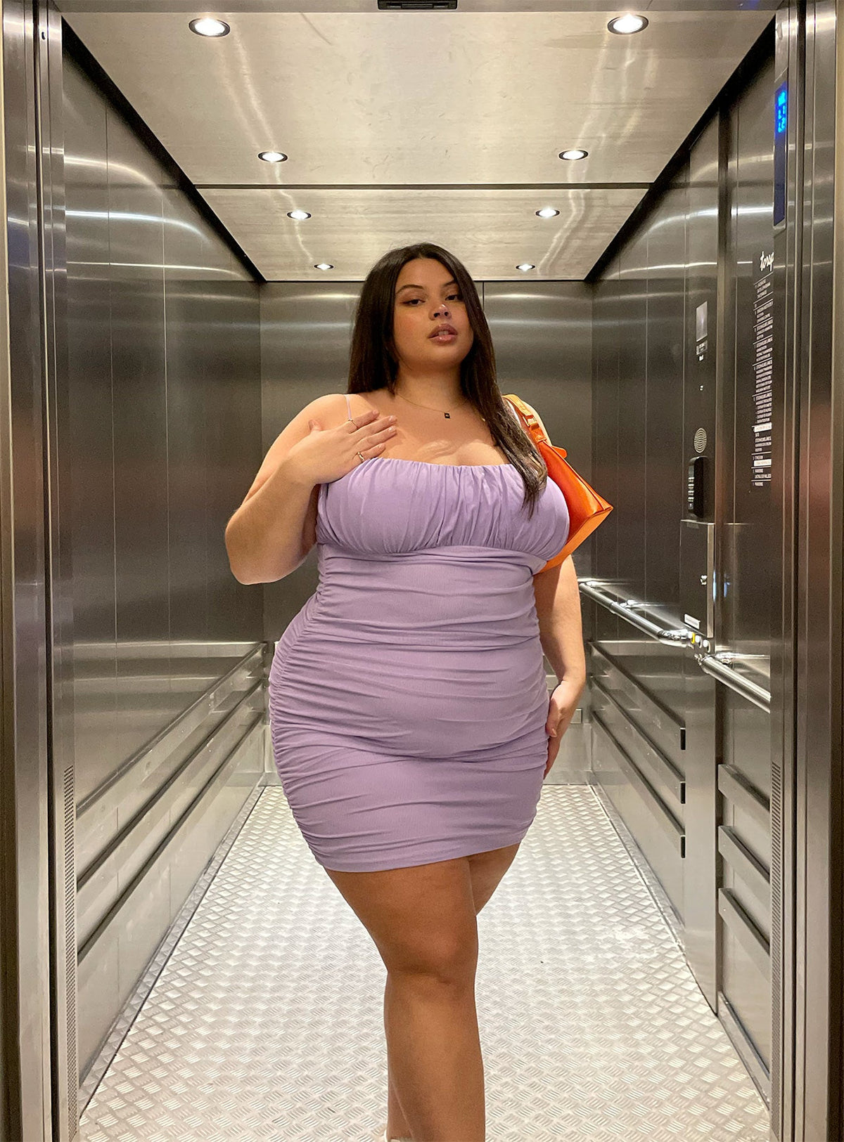 Penney Mini Dress Purple Curve