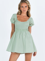 Everyday Sunshine Mini Dress Green