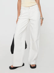 Lando Low Rise Straight Leg Jeans White
