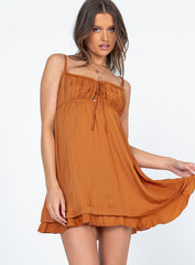 Empress Of Love Mini Dress Rust