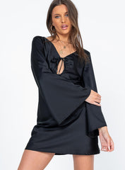 Easton Long Sleeve Mini Dress Black