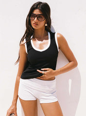 Baseline Low Rise Rib Shorts Grey Marle