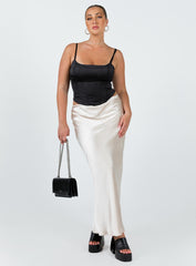 Haley Maxi Skirt Champagne