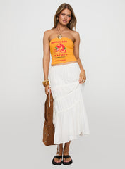 Perky Maxi Skirt White