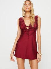Nourish Mini Dress Burgundy