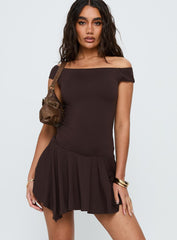 Got That Sense Strapless Playsuit Brown