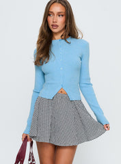Sohogirl Flowy Mini Skirt Black / White Gingham