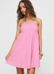 Osment Strapless Mini Dress Pink