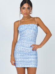 Penney Mini Dress Blue Floral