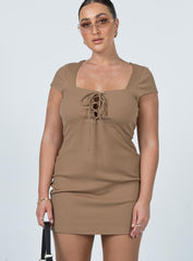 Caleb Mini Dress Brown