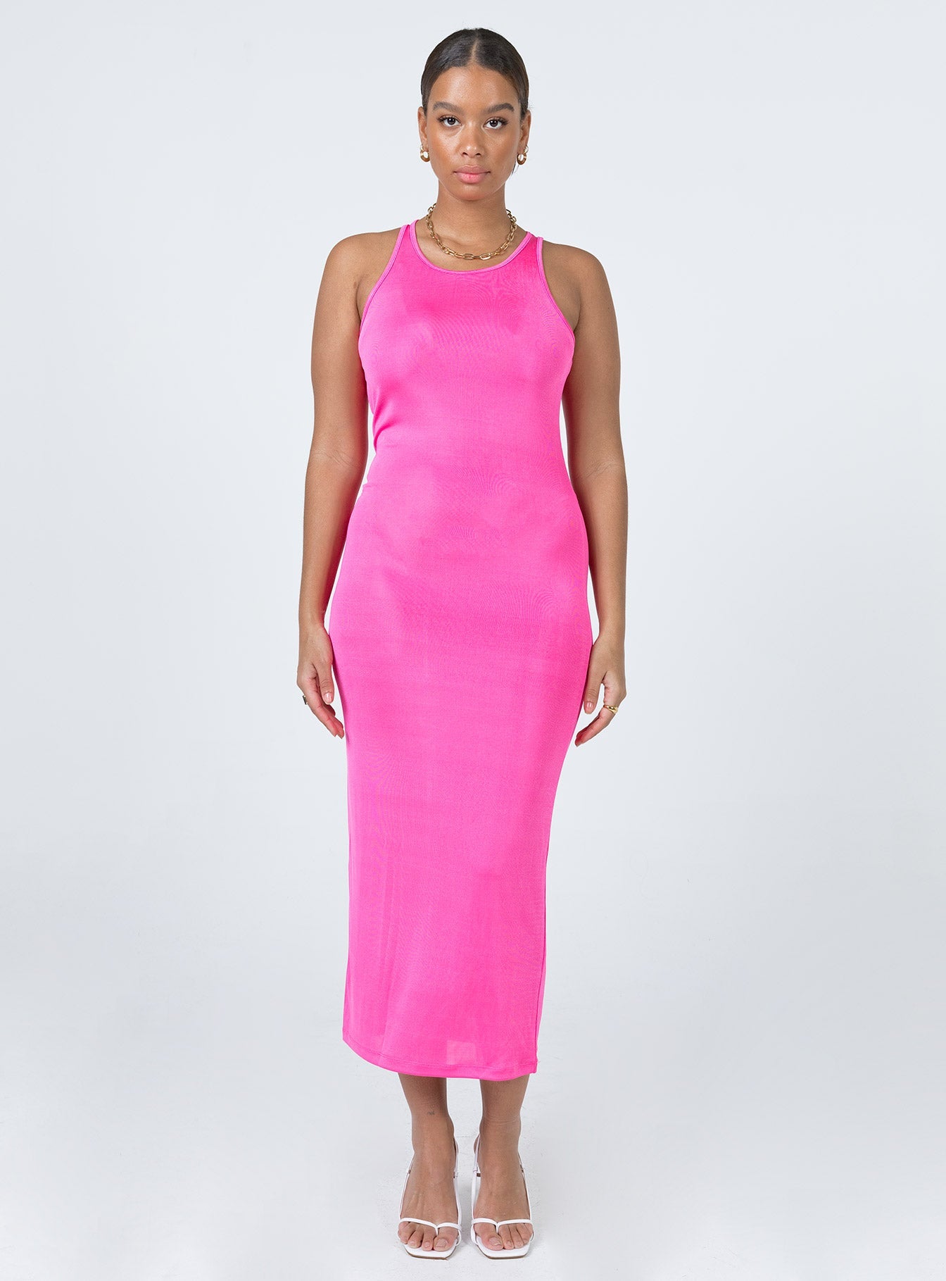 Everlast Midi Dress Hot Pink