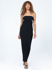 Nola Strapless Maxi Dress Black