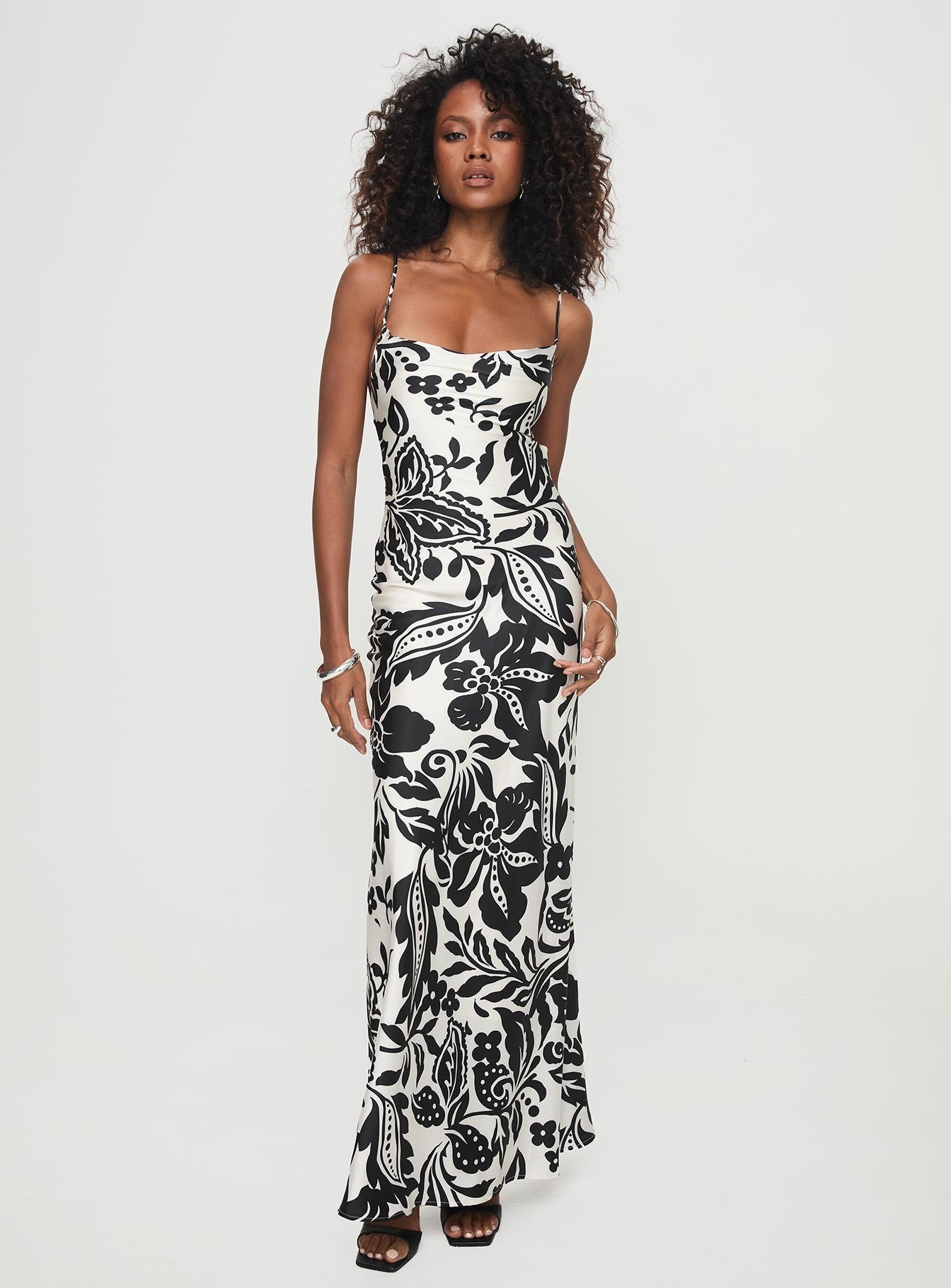 Conti Maxi Dress Black / White