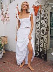 Valerio Maxi Skirt White