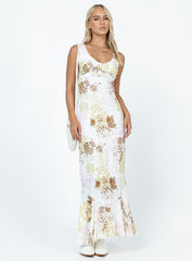 Cisco Maxi Dress White Multi