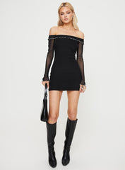 Arsema Off The Shoulder Mini Dress Black
