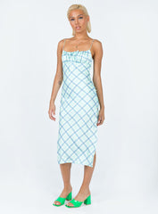 Kirra Midi Dress Green / Blue