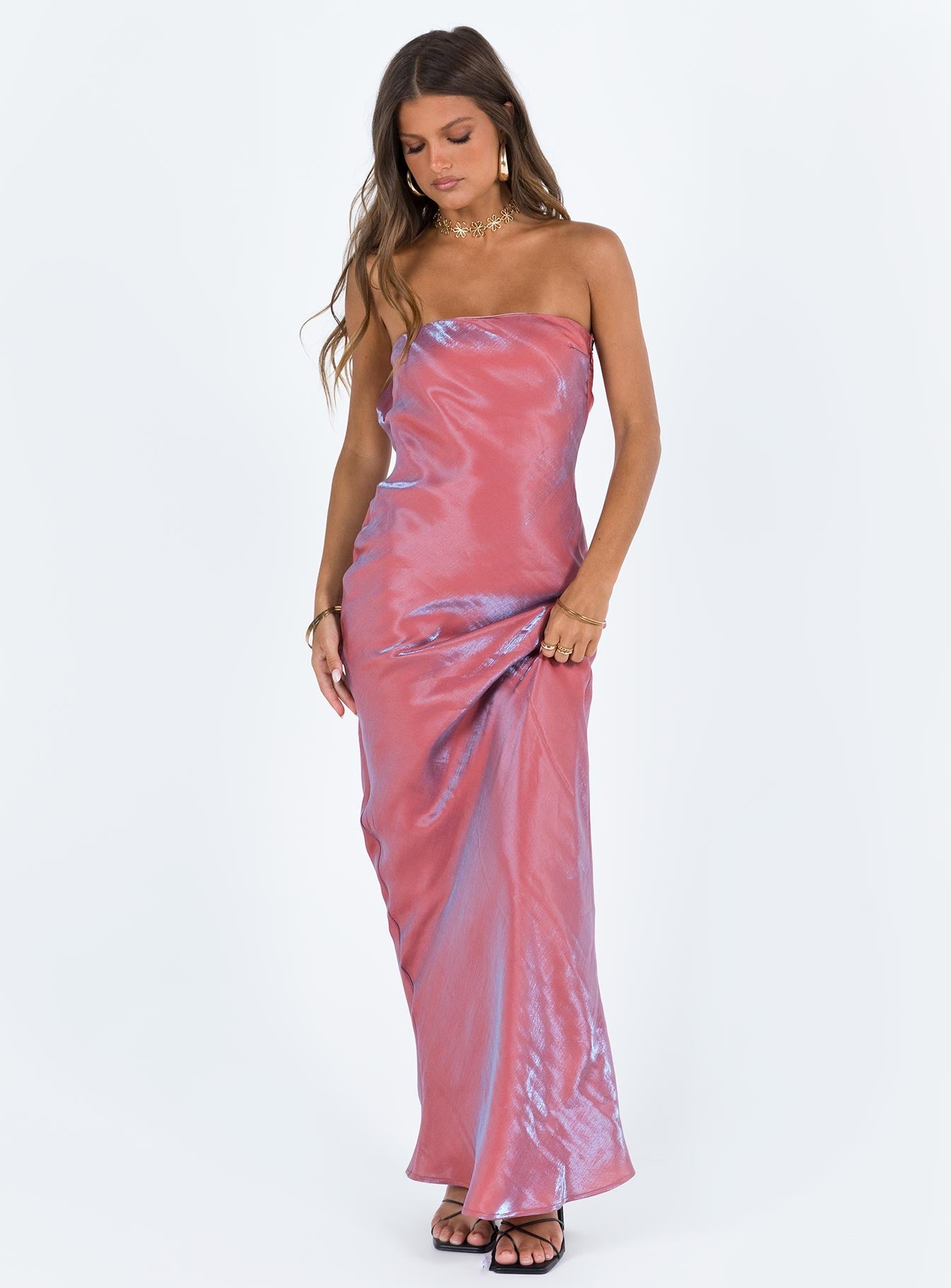Aysa Strapless Maxi Dress Pink