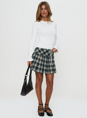 Winn-dixie Pleated Mini Skirt Check