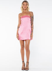 Shaya Strapless Mini Dress Pink Tall