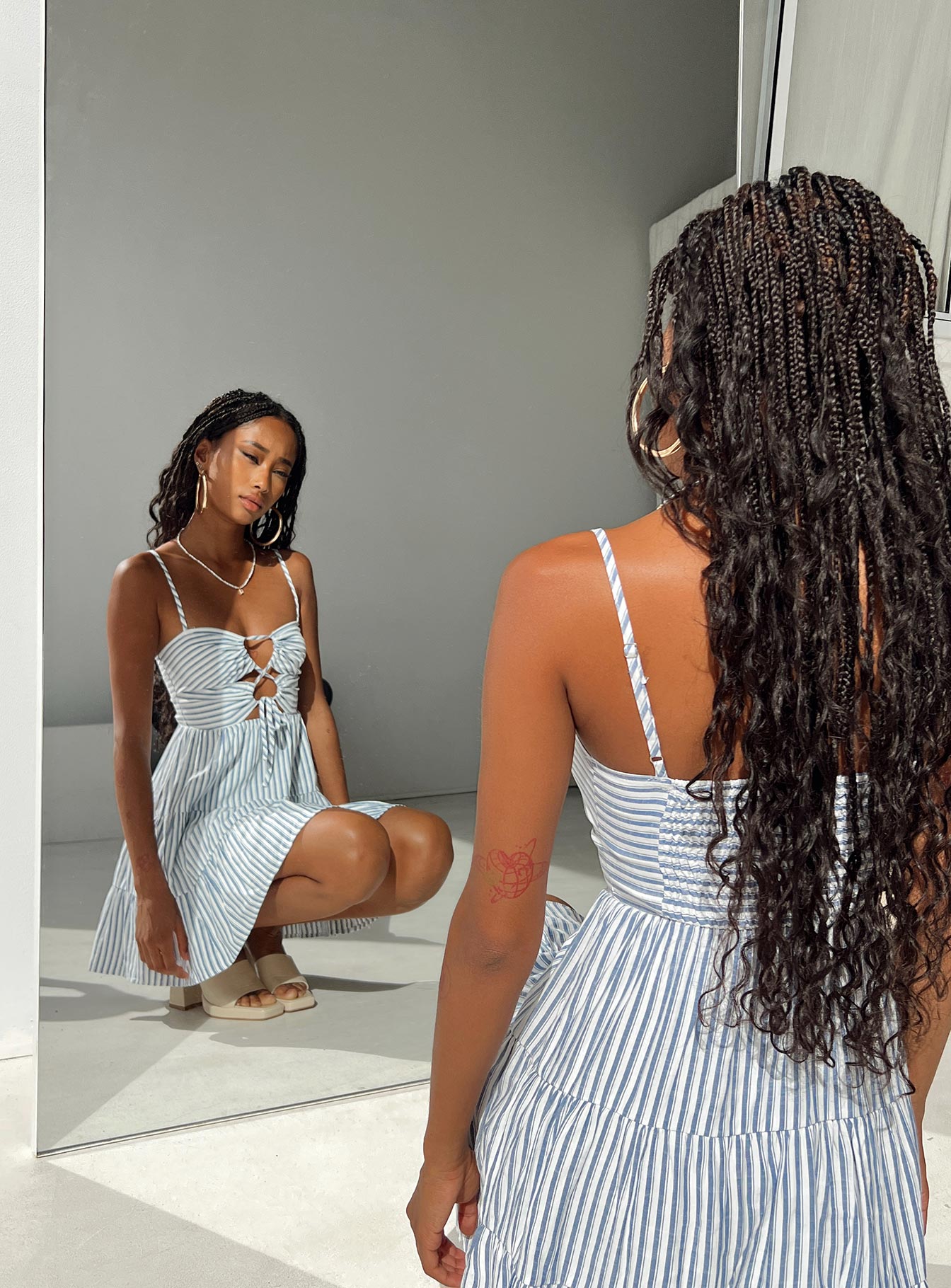Rise Up Mini Dress Navy