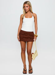 Ex Factor Faux Suede Skort Brown