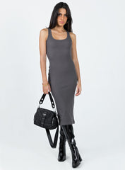 Camellia Midi Dress Slate Grey