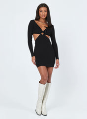 Lucia Cut Out Mini Dress Black
