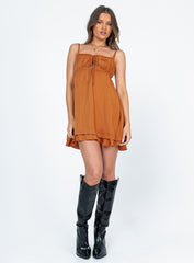 Empress Of Love Mini Dress Rust