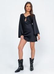 Easton Long Sleeve Mini Dress Black
