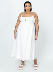 Empress Of Love Maxi Dress White Curve