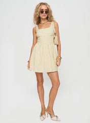 Phillipson Mini Dress Beige Stripe