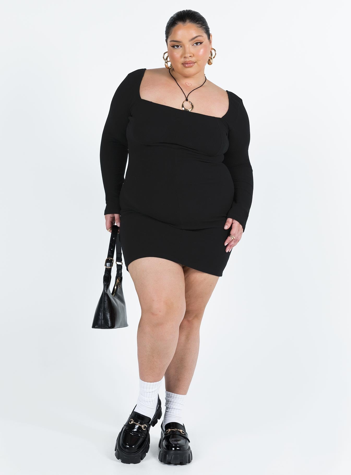Denielle Mini Dress Black Curve