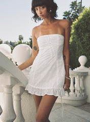Molloy Strapless Mini Dress White