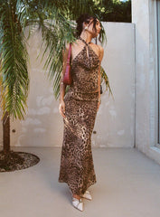 Eleganza Maxi Skirt Leopard Petite
