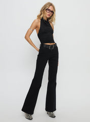 Magic Mirror Mid Rise Bootleg Jeans Washed Black